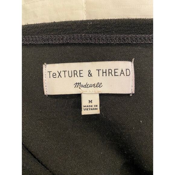 Texture & Thread by Madewell Crepe V- Neck Wrap Top Black Women's Size Medium - Picture 8 of 12